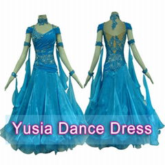 Middle East Stones Blue Waltz Standard Ballroom Dresses