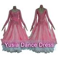 Custom Standard Competition Latin Pink Ballroom Dance Dresses 1