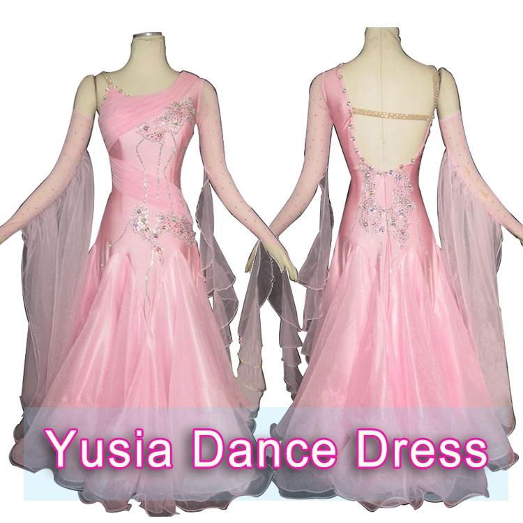 Newest Style Womens and girls Pink Standard competition dresses ballroom gowns