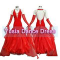 Trumpet Silk Standard Competition Women and girls Ballroom dresses