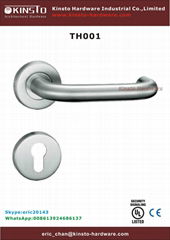 Stainless steel tube lever handle door