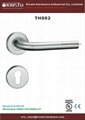 Stainless steel tube lever handle door lock 2