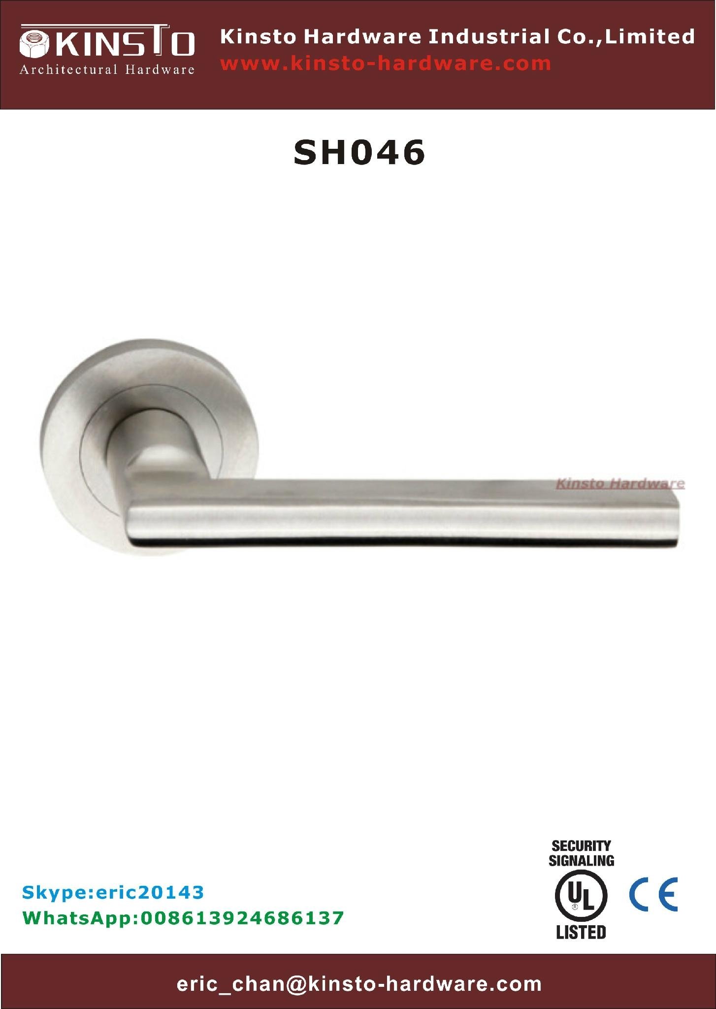 Solid lever handle bedroom door handle lock 3