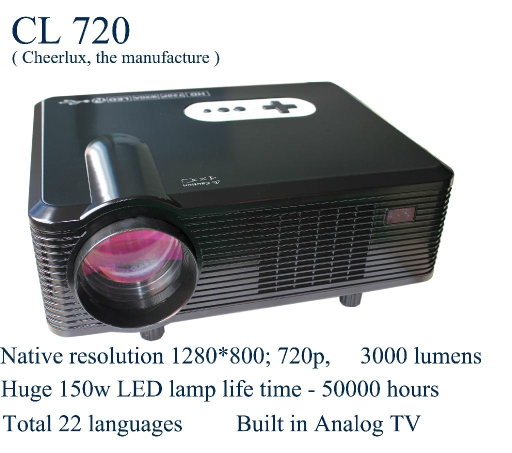 hd 1080p native 720p projectors with 150w led lamp for home theater