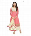 Party Pink, white Georgette Salwar Kameez 1