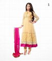 Festive Beige Faux Georgette