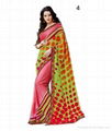 Fashion Pink Printed Georgette Saree 1