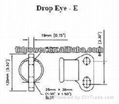 See larger image Drop Eye Line end fitting