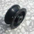 Customed UHMW Polyethylene Plastic U V Groove Pulley Wheel