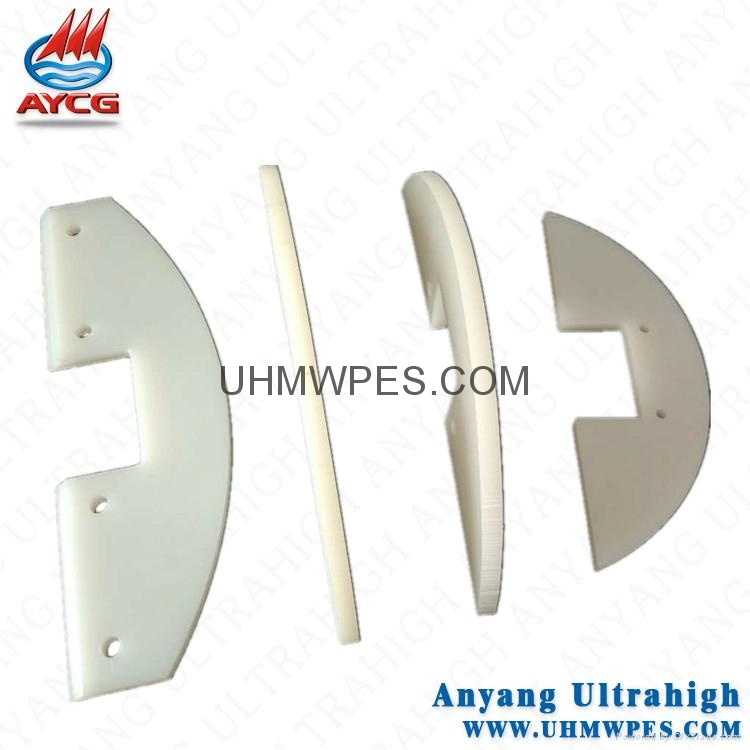 wear resistant and selflubricating uhmw drag conveyor flights plastic