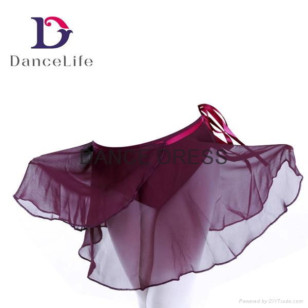 dance chiffon wrap skirt unitard (C2314)
