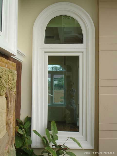   Arched PVC Window with grills design