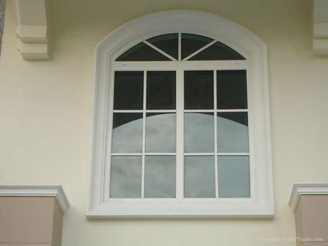   Arched PVC Window with grills design 2