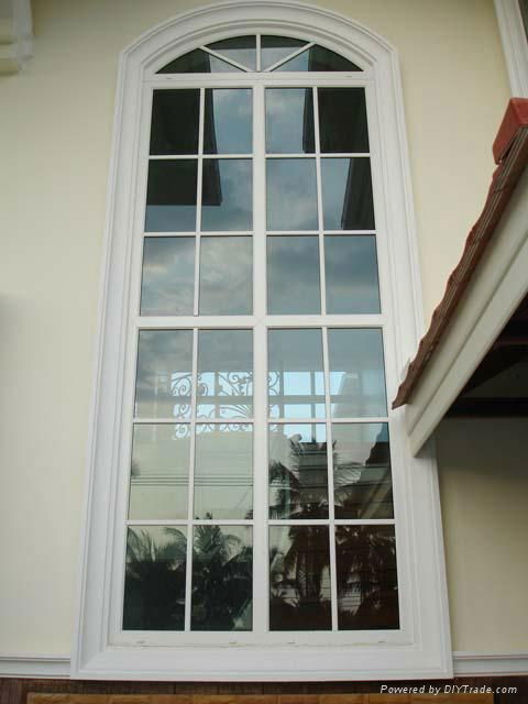   Arched PVC Window with grills design 4
