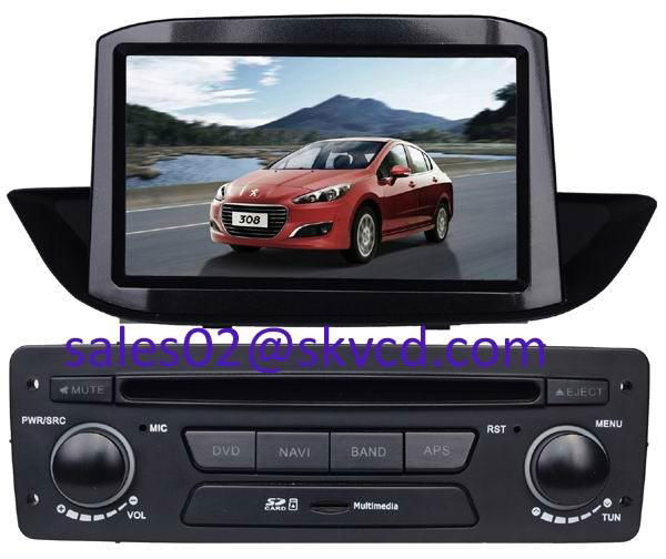 Peugeot 308 Car DVD Player with GPS Navigation 