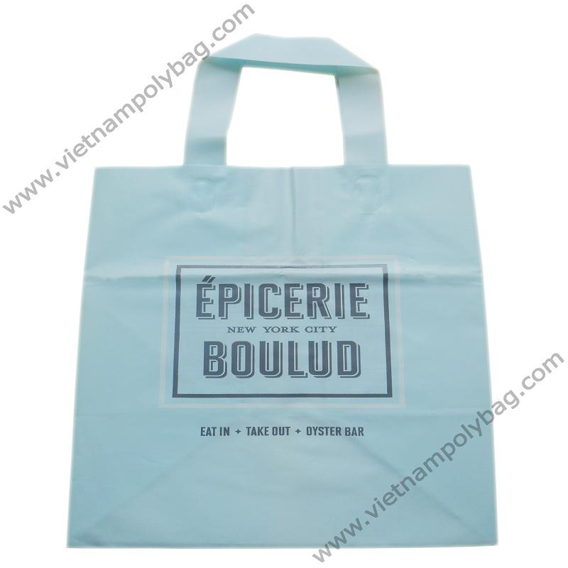 Soft loop handle plastic bag in customized 4