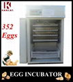 Holding 352 Eggs Digital Poultry Egg Incubator CE Marked