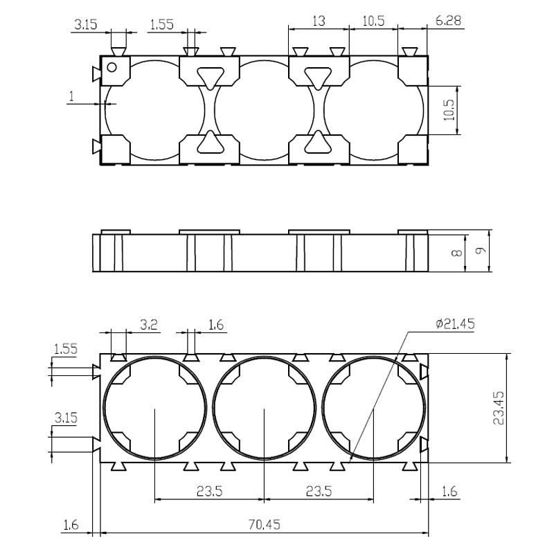 21700 3P batttery holder    3