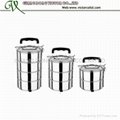 2 layer stainless steel food container