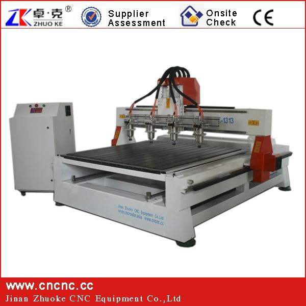 Multi-Heads 4 Axis Woodworking CNC Router for Rounded Materials  2