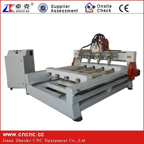 Multi-Heads 4 Axis Woodworking CNC Router for Rounded Materials  3