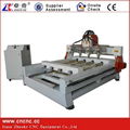 Multi-Heads 4 Axis Woodworking CNC Router for Rounded Materials  3