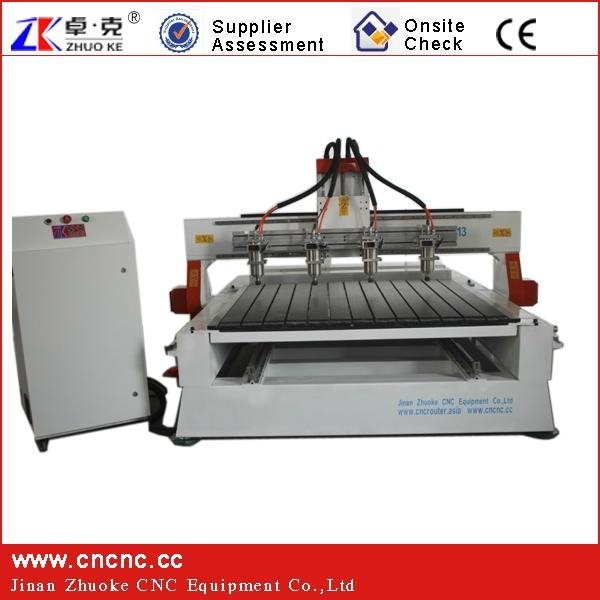 Multi-Heads 4 Axis Woodworking CNC Router for Rounded Materials  4