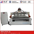 Multi-Heads 4 Axis Woodworking CNC Router for Rounded Materials  4