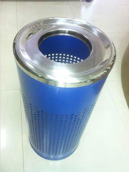 NO238 blue stainless steel litter bin 2