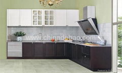 Oak solid wood kitchen cabinet