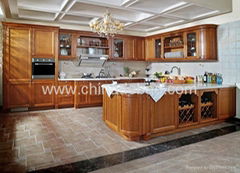 Cherry solid wood kitchen cabinet
