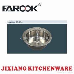 round stainless steel kitchen sink 49*49cm