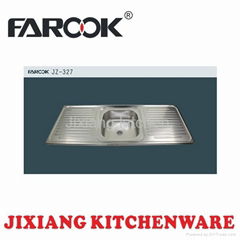 single bowl double tray stainless steel countertop sink