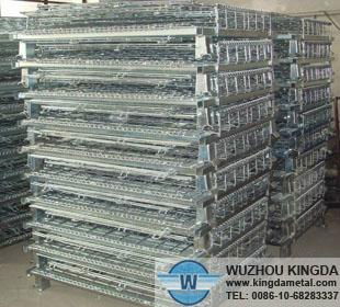 Hot dipped galvanized folding mesh container 2