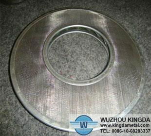 Stainless wire mesh filter disc with edge 3