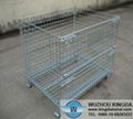 Electro galvanized collapsible mesh cage 1