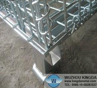 Electro galvanized collapsible mesh cage 3