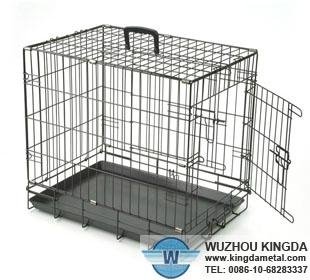 Black PVC coated pet cage 3