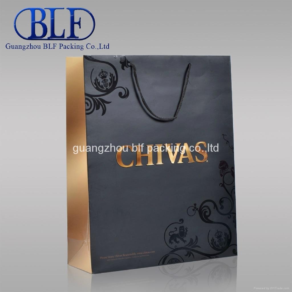 hot sale custom printed Luxury paper bag for wine(BLF-PB001)  