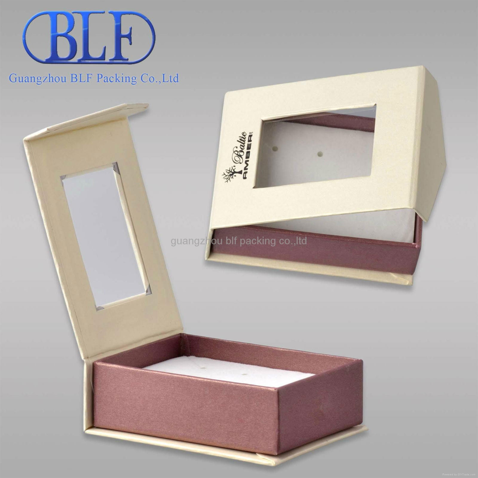 cardboard box for jewelry with window 