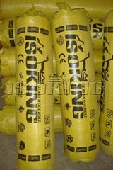 Glass wool roll construction material