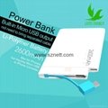 Credit Card shaped Ultra Thin 2.1A USB Fast Charging Portable Power Bank 2