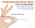 Credit Card shaped Ultra Thin 2.1A USB Fast Charging Portable Power Bank 4