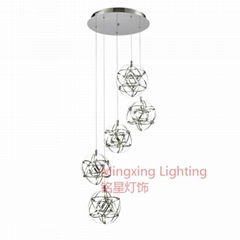 European stair led ceiling pendant light