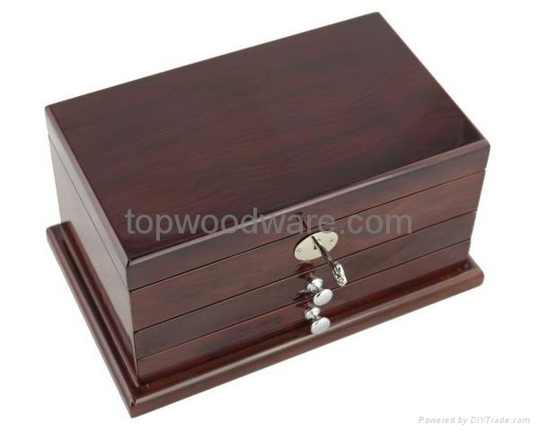 High gloss finish wooden jewelry Packing storage Gift Box 3