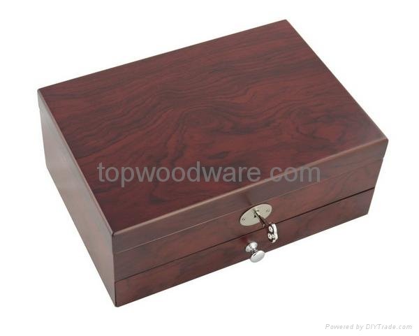 matt finish wooden jewelry storage packing gift box 3