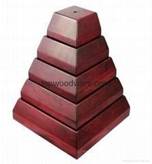 rosewood piano finish wooden stackable awards base