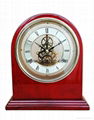 Rosewood Piano Finish Mantle Luxury skeleton wooden clock
