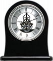 Rosewood Piano Finish Mantle Luxury skeleton wooden clock 5