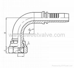 90°BSP FEMALE 60°CONE 22691